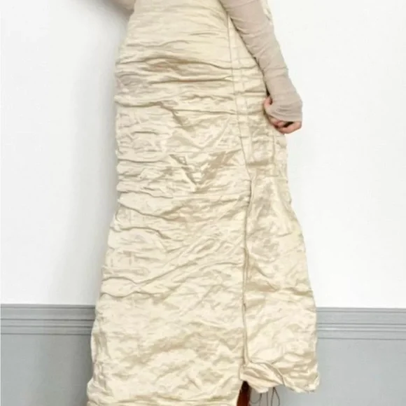 Donna Karan Sz US 4, GB 6 Ecru Silk Skirt - Picture 9 of 16